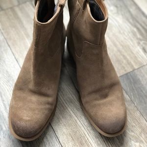Nine West Tan Suede Ankle Boot